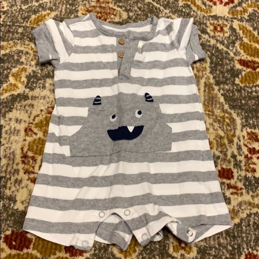 Striped Monster Onesie!